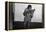 Miles Davis Kissing Trumpet-null-Framed Stretched Canvas