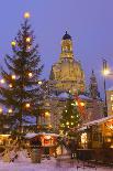 Christmas Market in the Neumarkt with the Frauenkirche (Church) in the Background-Miles Ertman-Photographic Print