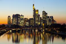 Frankfurt Skyline at Dusk, Frankfurt, Hesse, Germany, Europe-Miles Ertman-Photographic Print