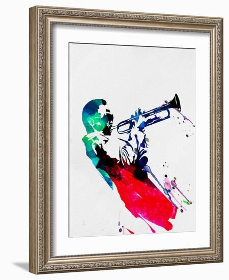 Miles Watercolor-Lora Feldman-Framed Art Print