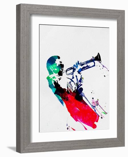 Miles Watercolor-Lora Feldman-Framed Art Print