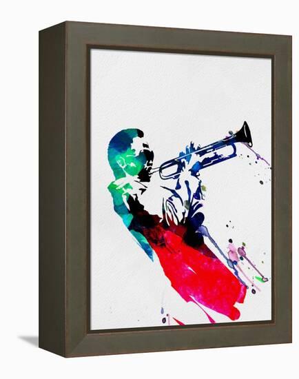 Miles Watercolor-Lora Feldman-Framed Stretched Canvas