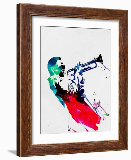 Miles Watercolor-Lora Feldman-Framed Art Print