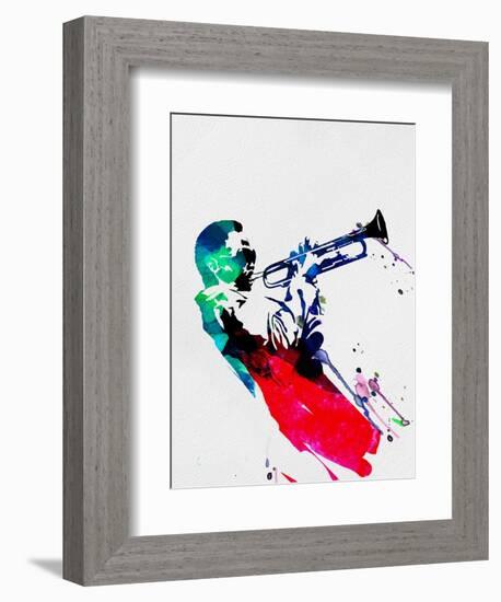 Miles Watercolor-Lora Feldman-Framed Art Print