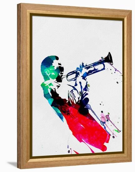 Miles Watercolor-Lora Feldman-Framed Stretched Canvas