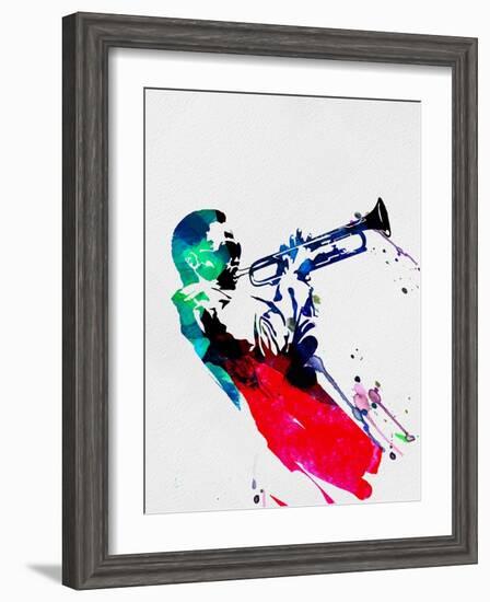 Miles Watercolor-Lora Feldman-Framed Art Print