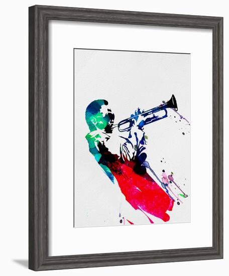 Miles Watercolor-Lora Feldman-Framed Art Print