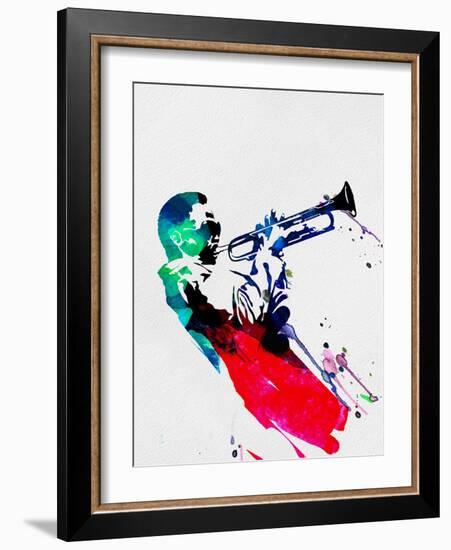 Miles Watercolor-Lora Feldman-Framed Art Print