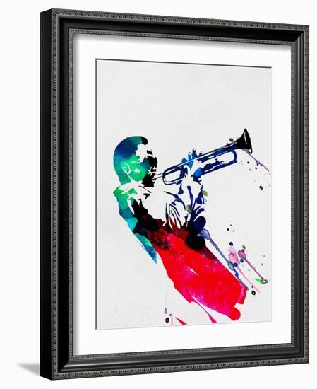 Miles Watercolor-Lora Feldman-Framed Art Print