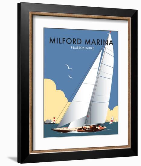 Milford Marina - Dave Thompson Contemporary Travel Print-Dave Thompson-Framed Art Print