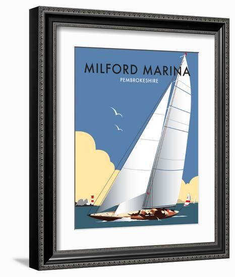 Milford Marina - Dave Thompson Contemporary Travel Print-Dave Thompson-Framed Art Print