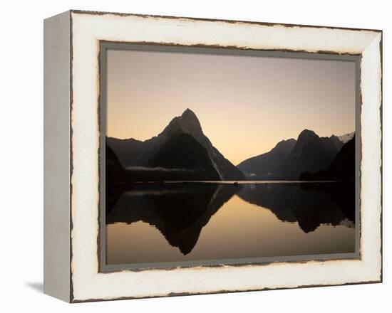 Milford Sound / Mitre Peak, Fjordland National Park, South Island, New Zealand-Steve Vidler-Framed Premier Image Canvas