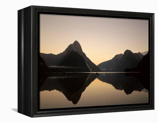 Milford Sound / Mitre Peak, Fjordland National Park, South Island, New Zealand-Steve Vidler-Framed Premier Image Canvas