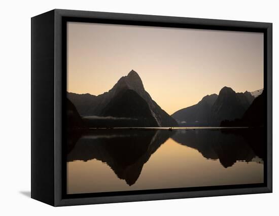 Milford Sound / Mitre Peak, Fjordland National Park, South Island, New Zealand-Steve Vidler-Framed Premier Image Canvas