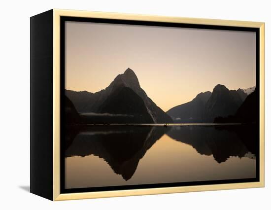 Milford Sound / Mitre Peak, Fjordland National Park, South Island, New Zealand-Steve Vidler-Framed Premier Image Canvas