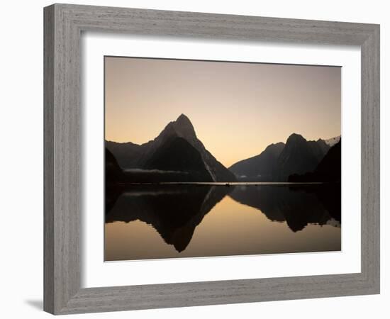 Milford Sound / Mitre Peak, Fjordland National Park, South Island, New Zealand-Steve Vidler-Framed Photographic Print