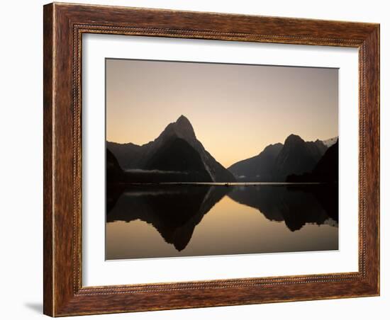 Milford Sound / Mitre Peak, Fjordland National Park, South Island, New Zealand-Steve Vidler-Framed Photographic Print