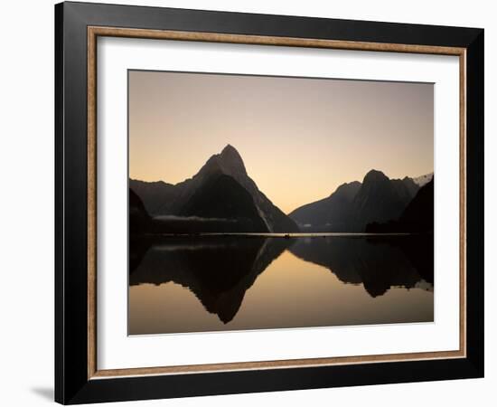 Milford Sound / Mitre Peak, Fjordland National Park, South Island, New Zealand-Steve Vidler-Framed Photographic Print