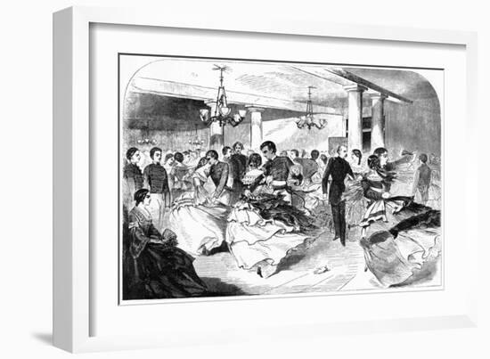 Military Academy, the Hop, Cozzens Hotel, 1859-Winslow Homer-Framed Giclee Print