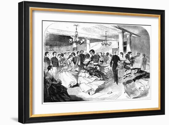 Military Academy, the Hop, Cozzens Hotel, 1859-Winslow Homer-Framed Giclee Print