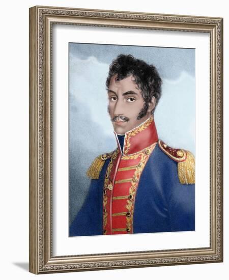 Military and Venezuelan Statesman Called 'The Liberator'-Prisma Archivo-Framed Photographic Print