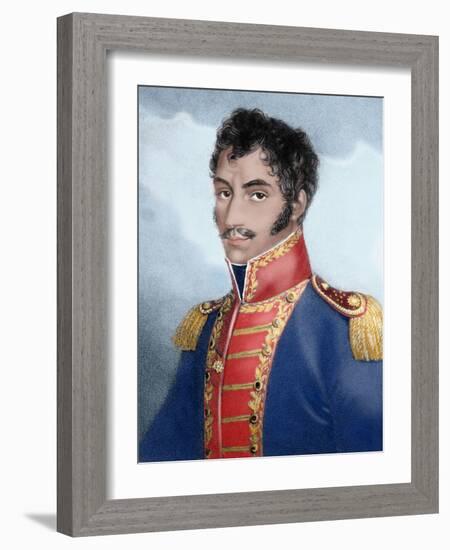 Military and Venezuelan Statesman Called 'The Liberator'-Prisma Archivo-Framed Photographic Print