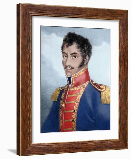 Military and Venezuelan Statesman Called 'The Liberator'-Prisma Archivo-Framed Photographic Print