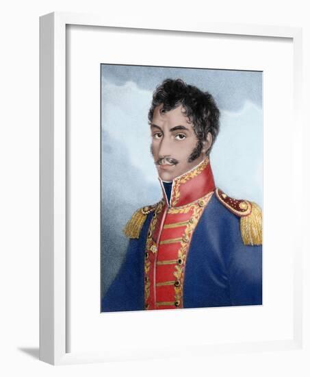 Military and Venezuelan Statesman Called 'The Liberator'-Prisma Archivo-Framed Photographic Print