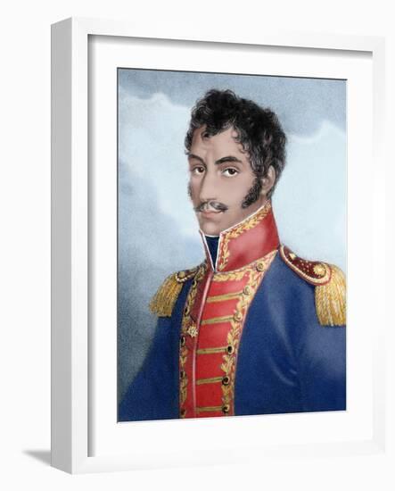 Military and Venezuelan Statesman Called 'The Liberator'-Prisma Archivo-Framed Photographic Print