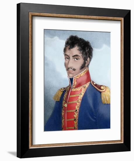 Military and Venezuelan Statesman Called 'The Liberator'-Prisma Archivo-Framed Photographic Print