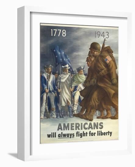 Military and War Posters: Office of War Information, Division of Public Inquiries, 1943-null-Framed Premium Giclee Print