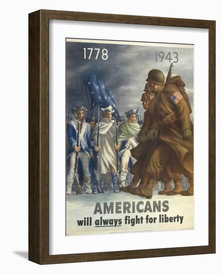 Military and War Posters: Office of War Information, Division of Public Inquiries, 1943-null-Framed Art Print