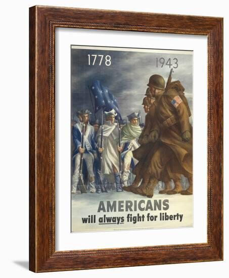 Military and War Posters: Office of War Information, Division of Public Inquiries, 1943-null-Framed Art Print