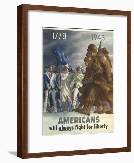 Military and War Posters: Office of War Information, Division of Public Inquiries, 1943-null-Framed Art Print