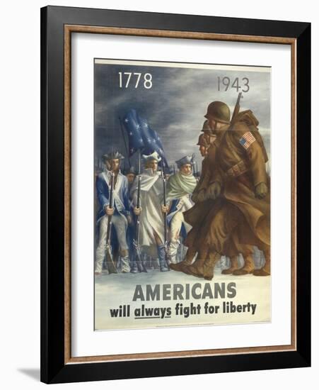 Military and War Posters: Office of War Information, Division of Public Inquiries, 1943-null-Framed Art Print