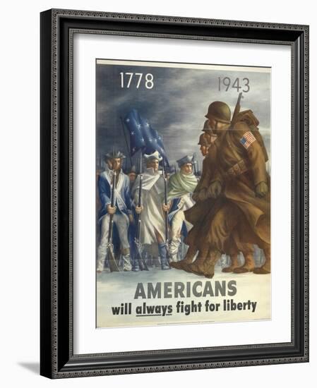 Military and War Posters: Office of War Information, Division of Public Inquiries, 1943--Framed Art Print