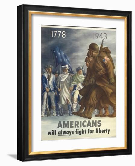 Military and War Posters: Office of War Information, Division of Public Inquiries, 1943-null-Framed Art Print