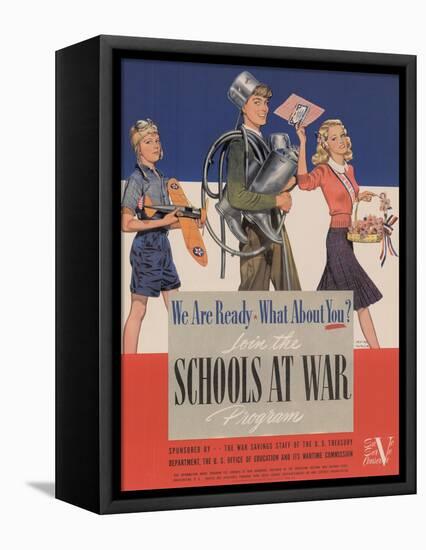 Military and War Posters: We Are Ready, What About You? U.S. Government Printing Office, 1942-null-Framed Stretched Canvas