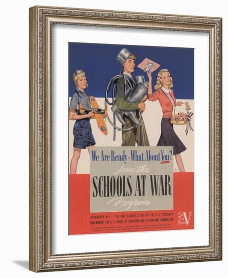 Military and War Posters: We Are Ready, What About You? U.S. Government Printing Office, 1942-null-Framed Art Print