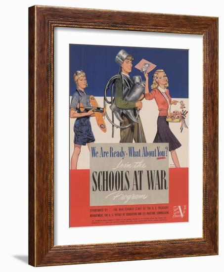 Military and War Posters: We Are Ready, What About You? U.S. Government Printing Office, 1942-null-Framed Art Print