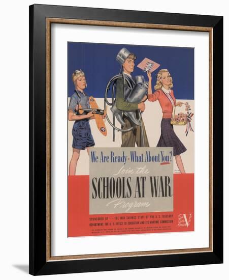 Military and War Posters: We Are Ready, What About You? U.S. Government Printing Office, 1942-null-Framed Art Print