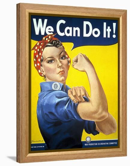 Military and War Posters: We Can Do It! J Howard Miller, 1942-null-Framed Stretched Canvas