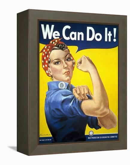 Military and War Posters: We Can Do It! J Howard Miller, 1942-null-Framed Stretched Canvas