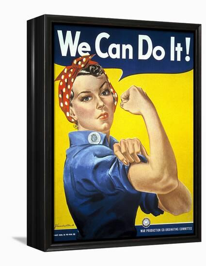 Military and War Posters: We Can Do It! J Howard Miller, 1942-null-Framed Stretched Canvas