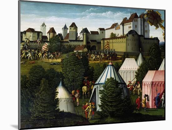 Military Camp, Detail from Story of David, 1534-Hans Sebald Beham-Mounted Giclee Print