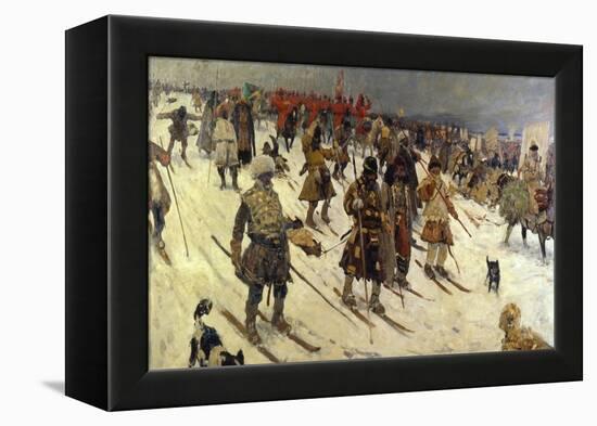 Military Campaign of the Russians in the 16th Century, 1903-Sergei Ivanov-Framed Premier Image Canvas