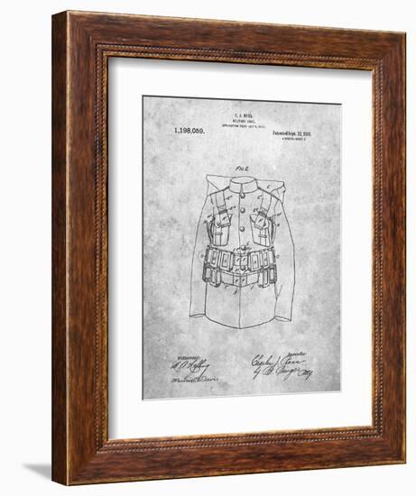 Military Coat Patent-Cole Borders-Framed Art Print