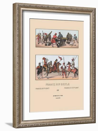 Military Costumes of Sixteenth Century France-Racinet-Framed Art Print