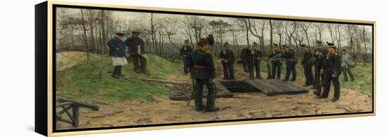 Military Funeral-Isaac Israels-Framed Premier Image Canvas