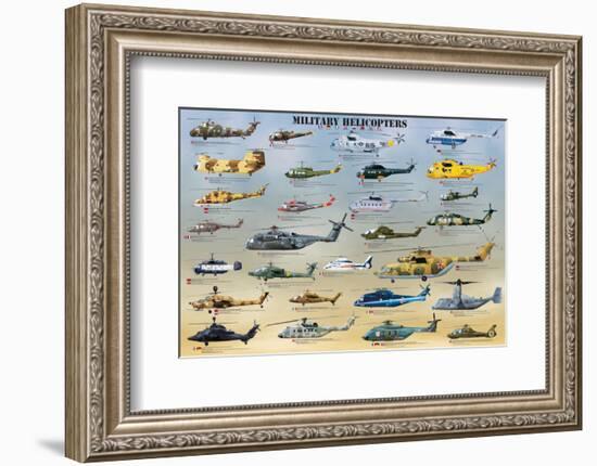 Military Helicopters-null-Framed Premium Giclee Print